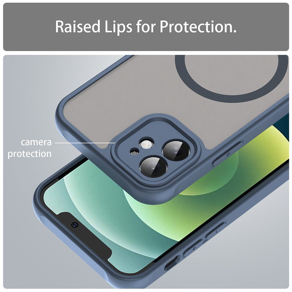 Θήκη MagSafe για Apple iPhone 12, Techsuit, HaloFrost II, Μπλε Σκούρο