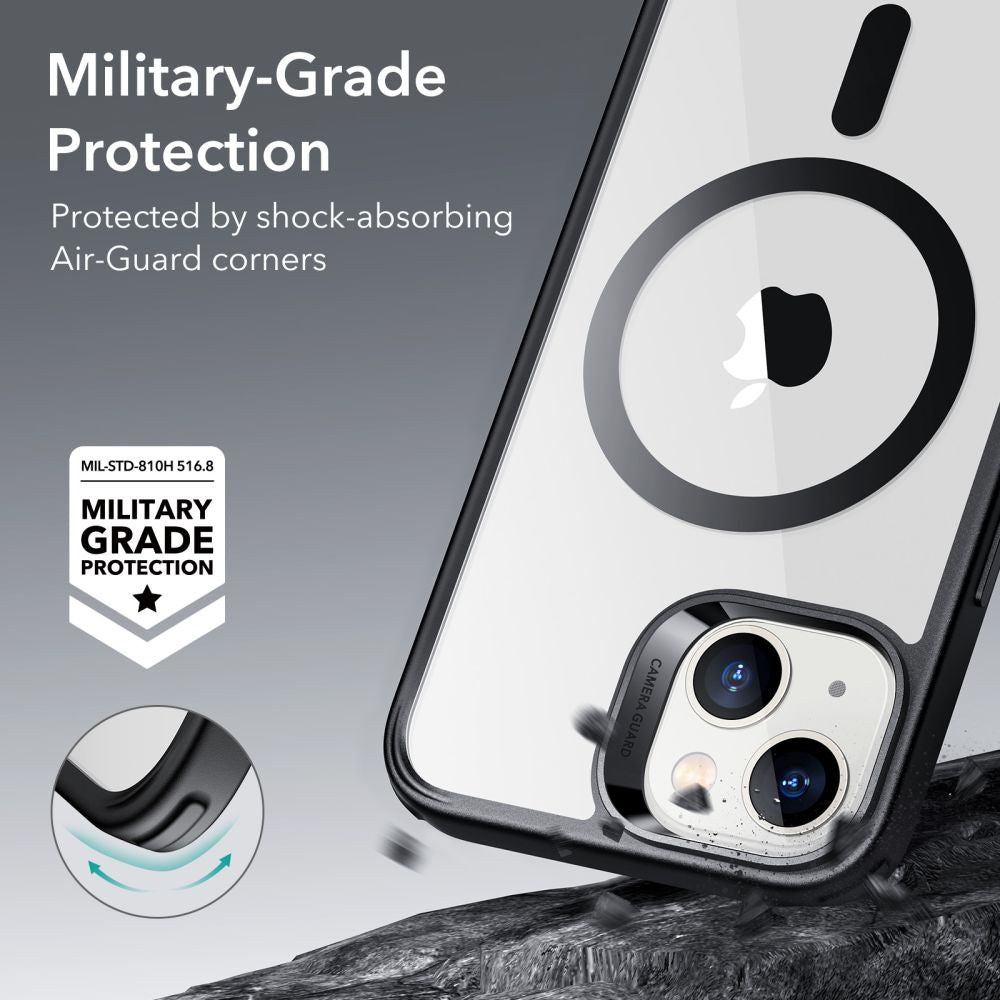 Θήκη MagSafe για Apple iPhone 14 / 13, ESR, Classic Hybrid, Διάφανη Μαύρη
