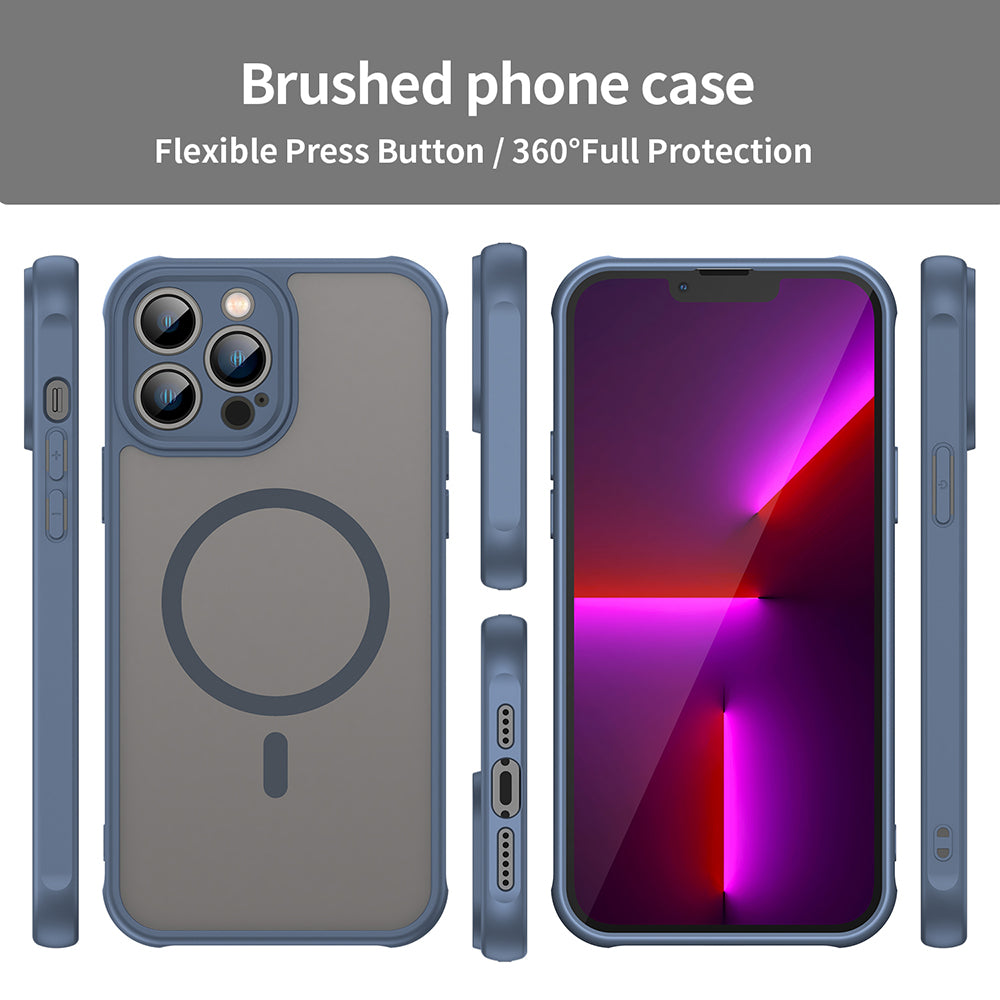 Θήκη MagSafe για Apple iPhone 13 Pro Max, Techsuit, HaloFrost II, Μπλε Σκούρο