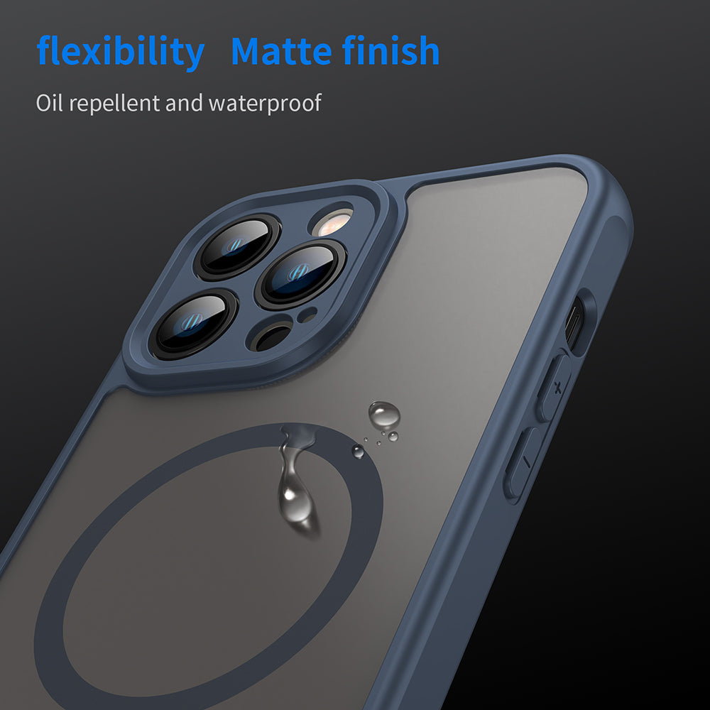 Θήκη MagSafe για Apple iPhone 13 Pro Max, Techsuit, HaloFrost II, Μπλε Σκούρο