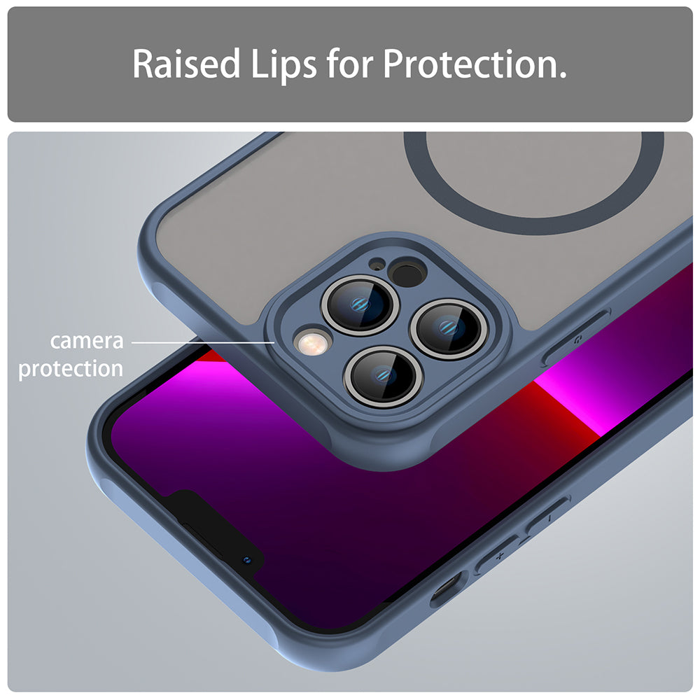 Θήκη MagSafe για Apple iPhone 13 Pro Max, Techsuit, HaloFrost II, Μπλε Σκούρο