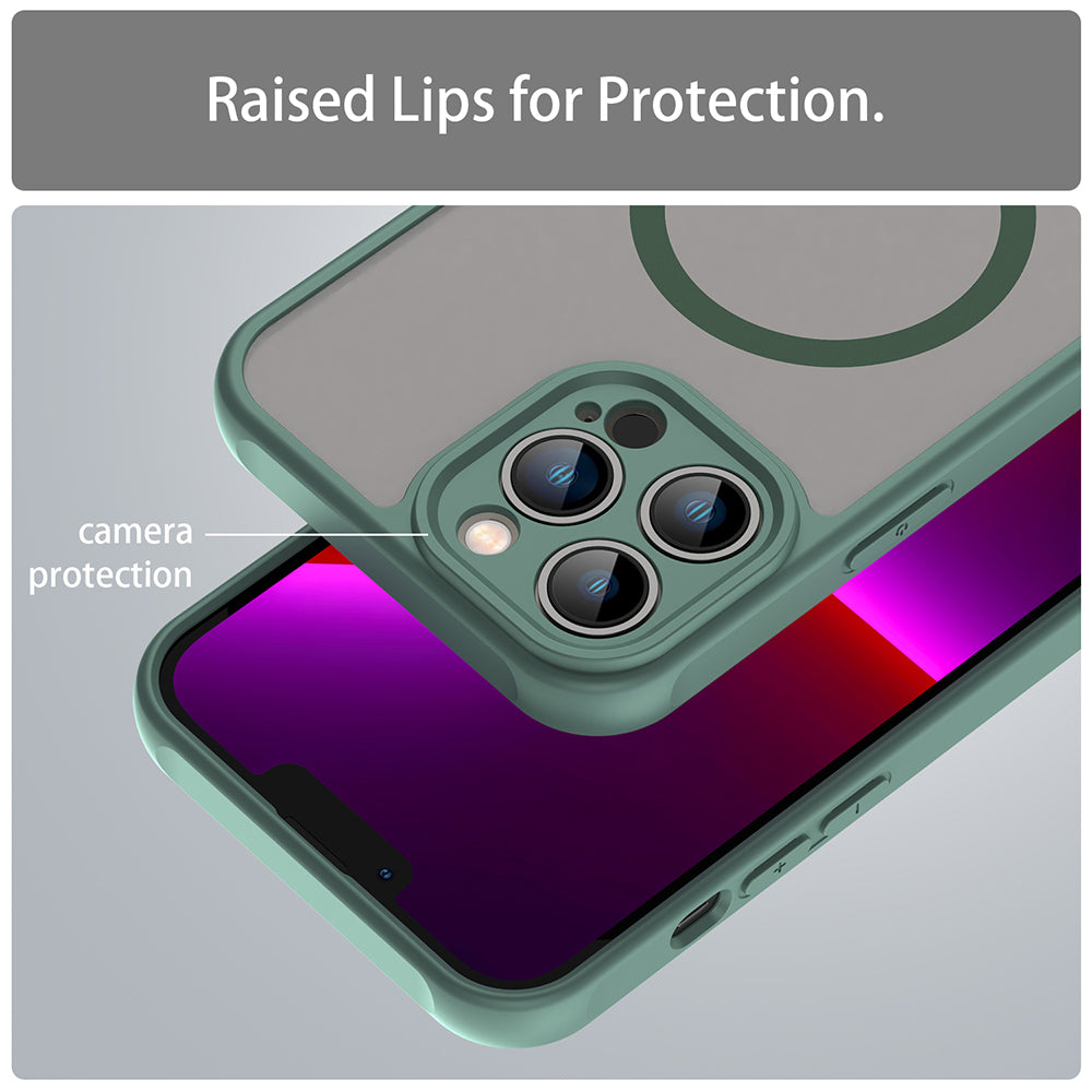 Θήκη MagSafe για Apple iPhone 13 Pro Max, Techsuit, HaloFrost II, Πράσινο
