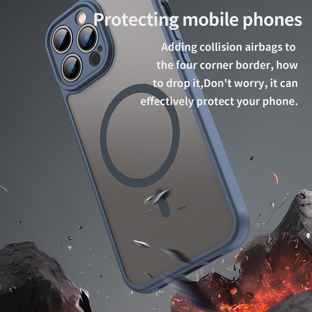 Θήκη MagSafe για Apple iPhone 13 Pro, Techsuit, HaloFrost II, Μπλε Σκούρο