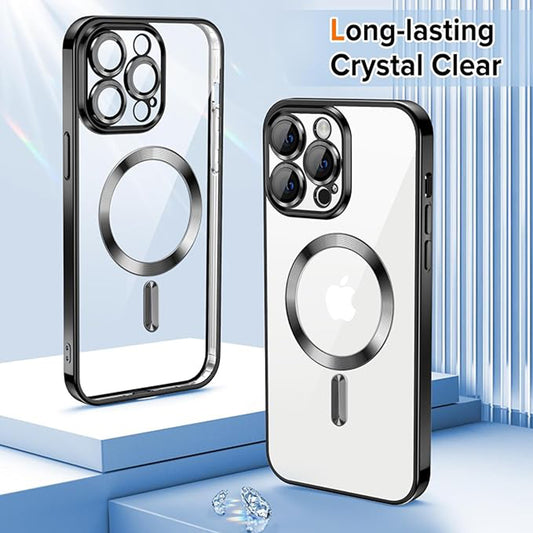 MagSafe Case for Apple iPhone 13 Pro, Techsuit, Luxury Crystal, Black