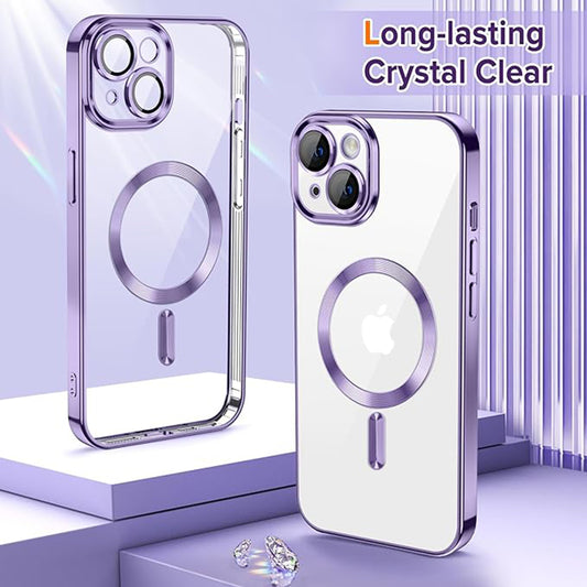 Θήκη MagSafe για Apple iPhone 13, Techsuit, Luxury Crystal, Ανοιχτό Μωβ