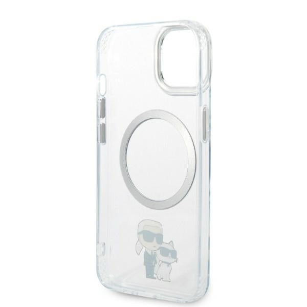 Θήκη MagSafe για Apple iPhone 14 Plus, Karl Lagerfeld, Ikonik Karl & Choupette, Διάφανη