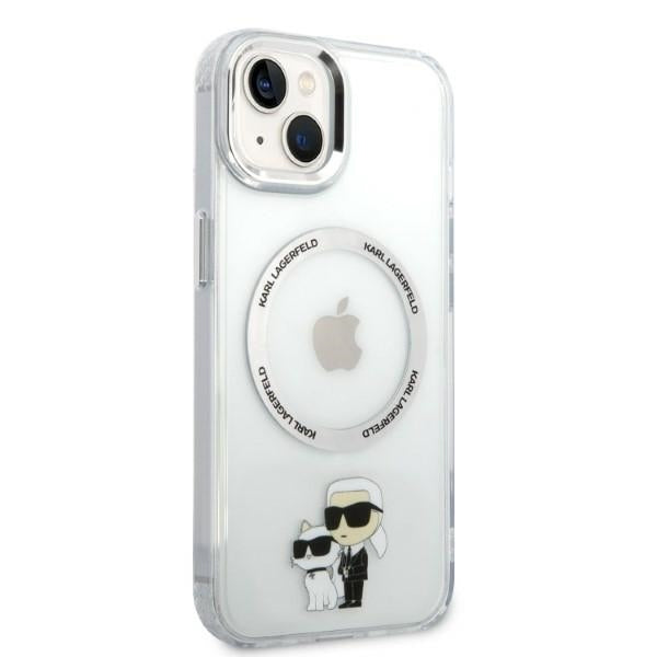 Θήκη MagSafe για Apple iPhone 14 Plus, Karl Lagerfeld, Ikonik Karl & Choupette, Διάφανη
