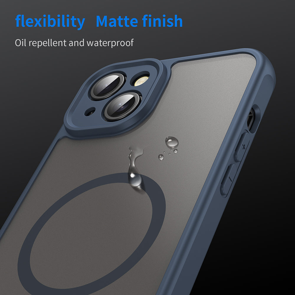 Θήκη MagSafe για Apple iPhone 14 Plus, Techsuit, HaloFrost II, Μπλε Σκούρο