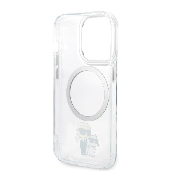 Θήκη MagSafe για Apple iPhone 14 Pro, Karl Lagerfeld, Ikonik Karl & Choupette, Διάφανη
