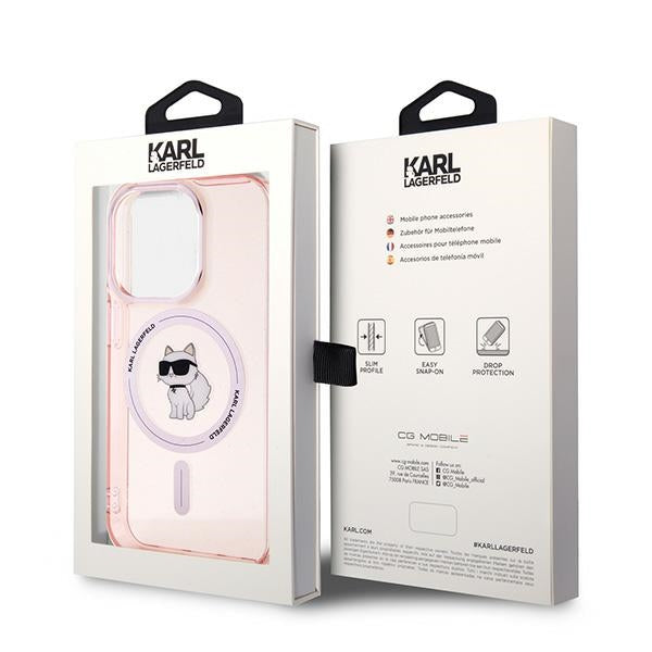 Θήκη MagSafe για Apple iPhone 14 Pro Max, Karl Lagerfeld, IML Choupette, Ροζ