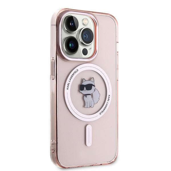 Θήκη MagSafe για Apple iPhone 14 Pro Max, Karl Lagerfeld, IML Choupette, Ροζ