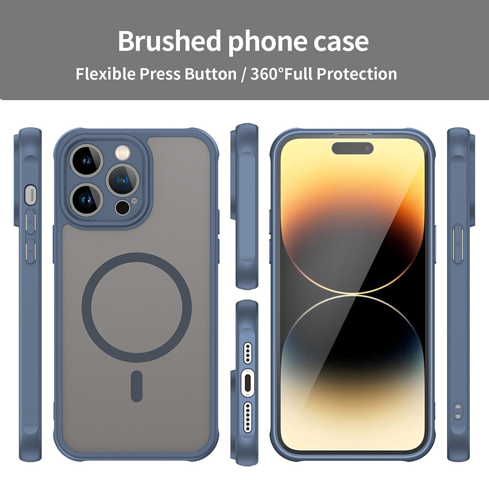 Θήκη MagSafe για Apple iPhone 14 Pro Max, Techsuit, HaloFrost II, Μπλε Σκούρο