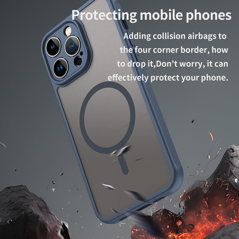 Θήκη MagSafe για Apple iPhone 14 Pro, Techsuit, HaloFrost II, Μπλε Σκούρο