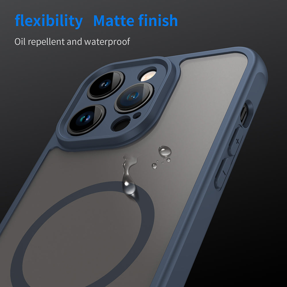 Θήκη MagSafe για Apple iPhone 14 Pro, Techsuit, HaloFrost II, Μπλε Σκούρο