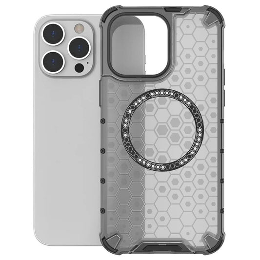 Θήκη MagSafe για Apple iPhone 14 Pro, Techsuit, HoneyComb Shield, Λευκή