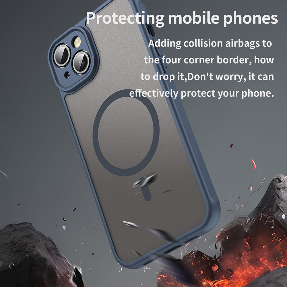Θήκη MagSafe για Apple iPhone 14, Techsuit, HaloFrost II, Μπλε Σκούρο