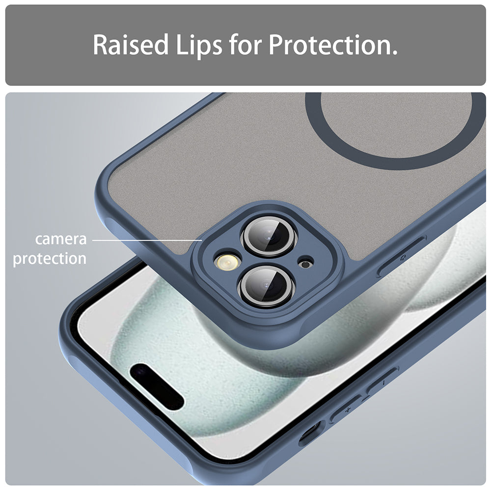 Θήκη MagSafe για Apple iPhone 14, Techsuit, HaloFrost II, Μπλε Σκούρο