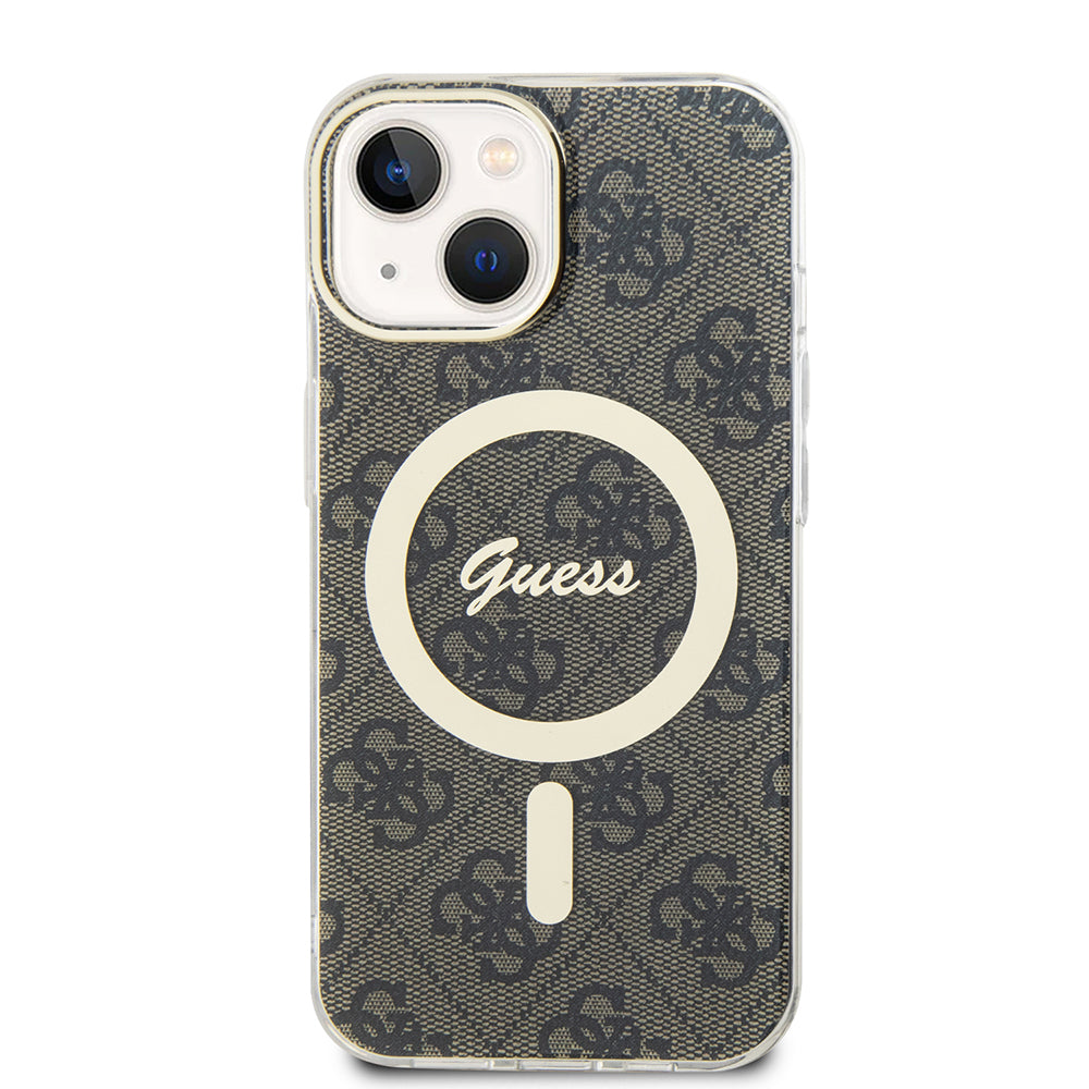 Θήκη MagSafe για Apple iPhone 15, Guess, IML 4G, Καφέ