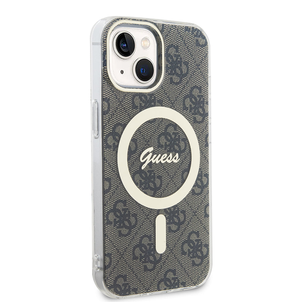 Θήκη MagSafe για Apple iPhone 15, Guess, IML 4G, Καφέ