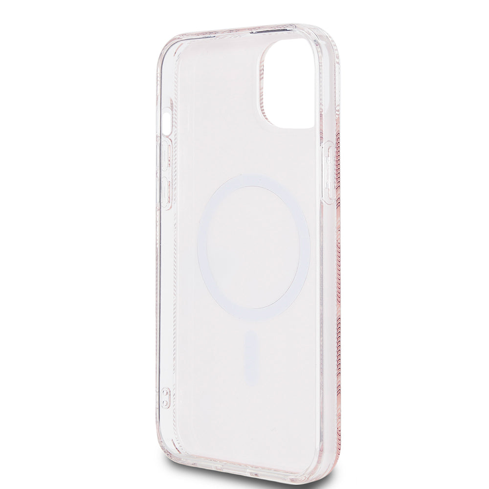 Θήκη MagSafe για Apple iPhone 15, Guess, IML Gcube, Ροζ