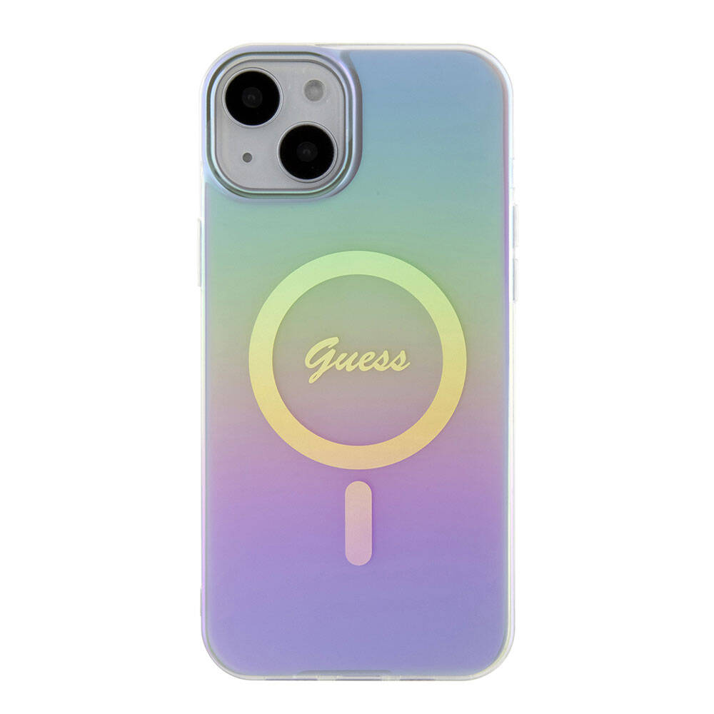 Θήκη MagSafe για Apple iPhone 15, Guess, IML Iridescent, Μωβ