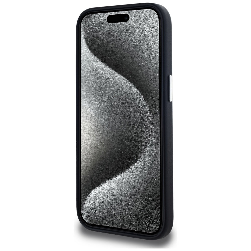 Θήκη MagSafe για Apple iPhone 15, Karl Lagerfeld, FW Metal Plate, Μαύρη