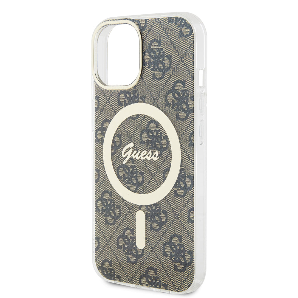 Θήκη MagSafe για Apple iPhone 15 Plus, Guess, IML 4G, Καφέ