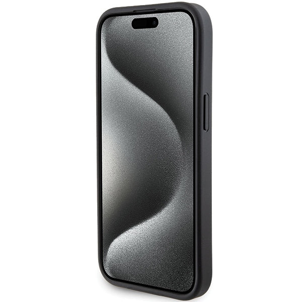 Θήκη MagSafe για Apple iPhone 15 Plus, Karl Lagerfeld, Saffiano Gripstand Choupette, Μαύρη