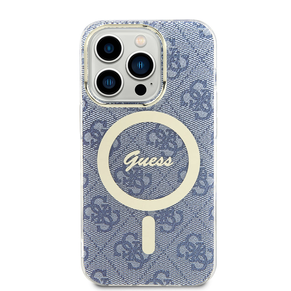 Θήκη MagSafe για Apple iPhone 15 Pro, Guess, IML 4G, Μπλε