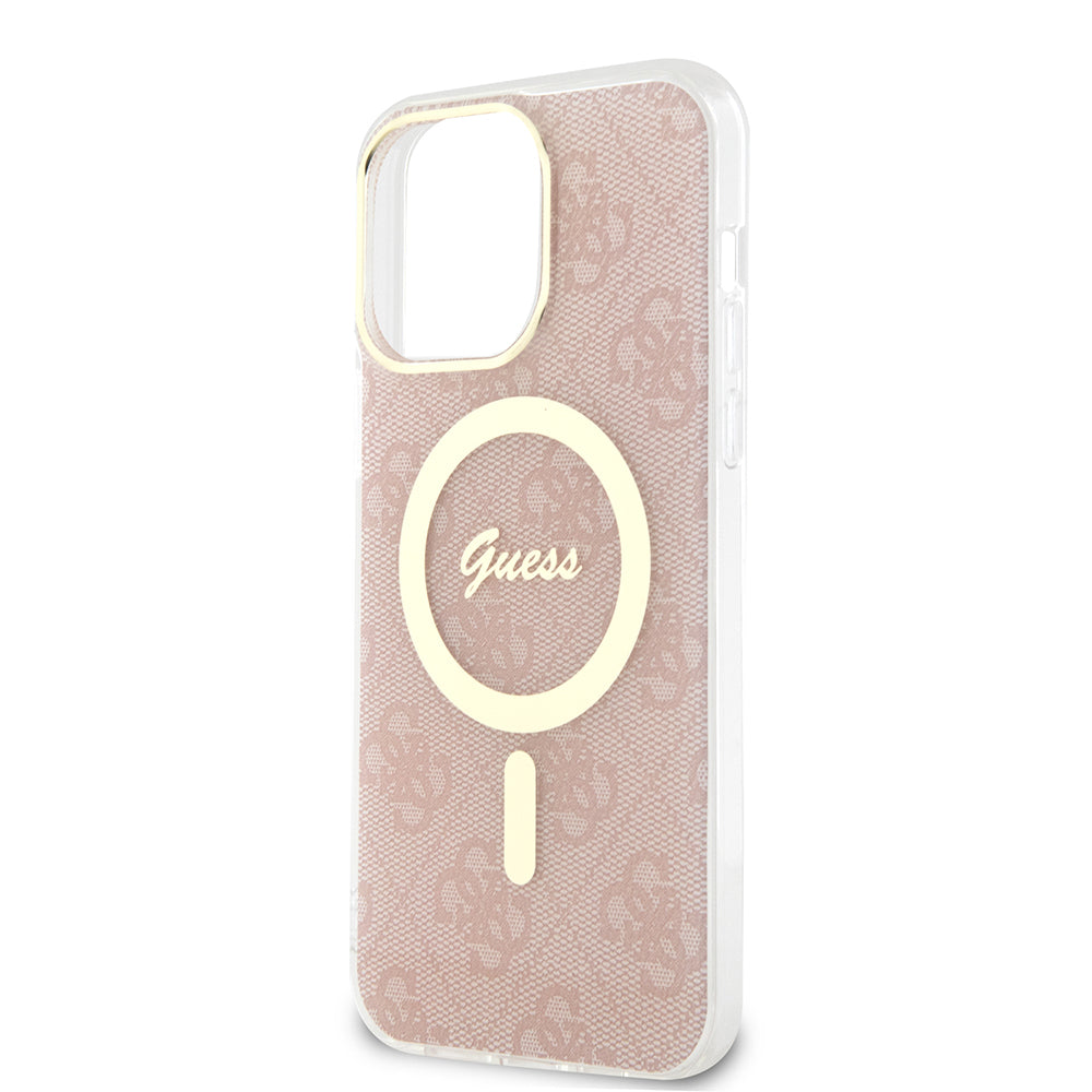 Θήκη MagSafe για Apple iPhone 15 Pro, Guess, IML 4G, Ροζ