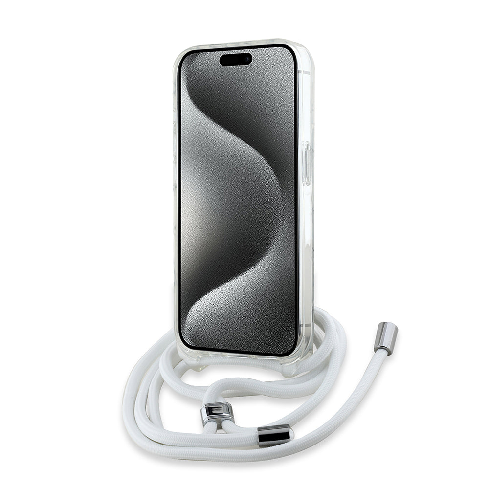 Θήκη MagSafe για Apple iPhone 15 Pro, Karl Lagerfeld, IML Crossbody Karl's Head, Διάφανη