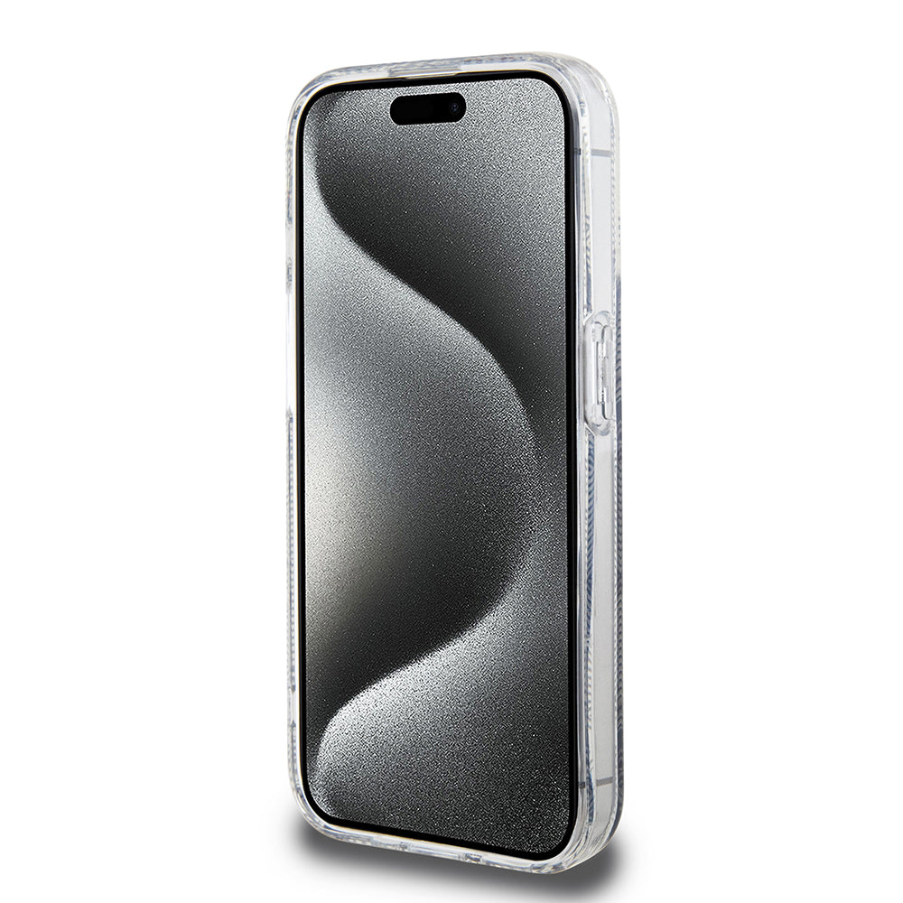 Θήκη MagSafe για Apple iPhone 15 Pro Max, Guess, IML Gcube, Μαύρη