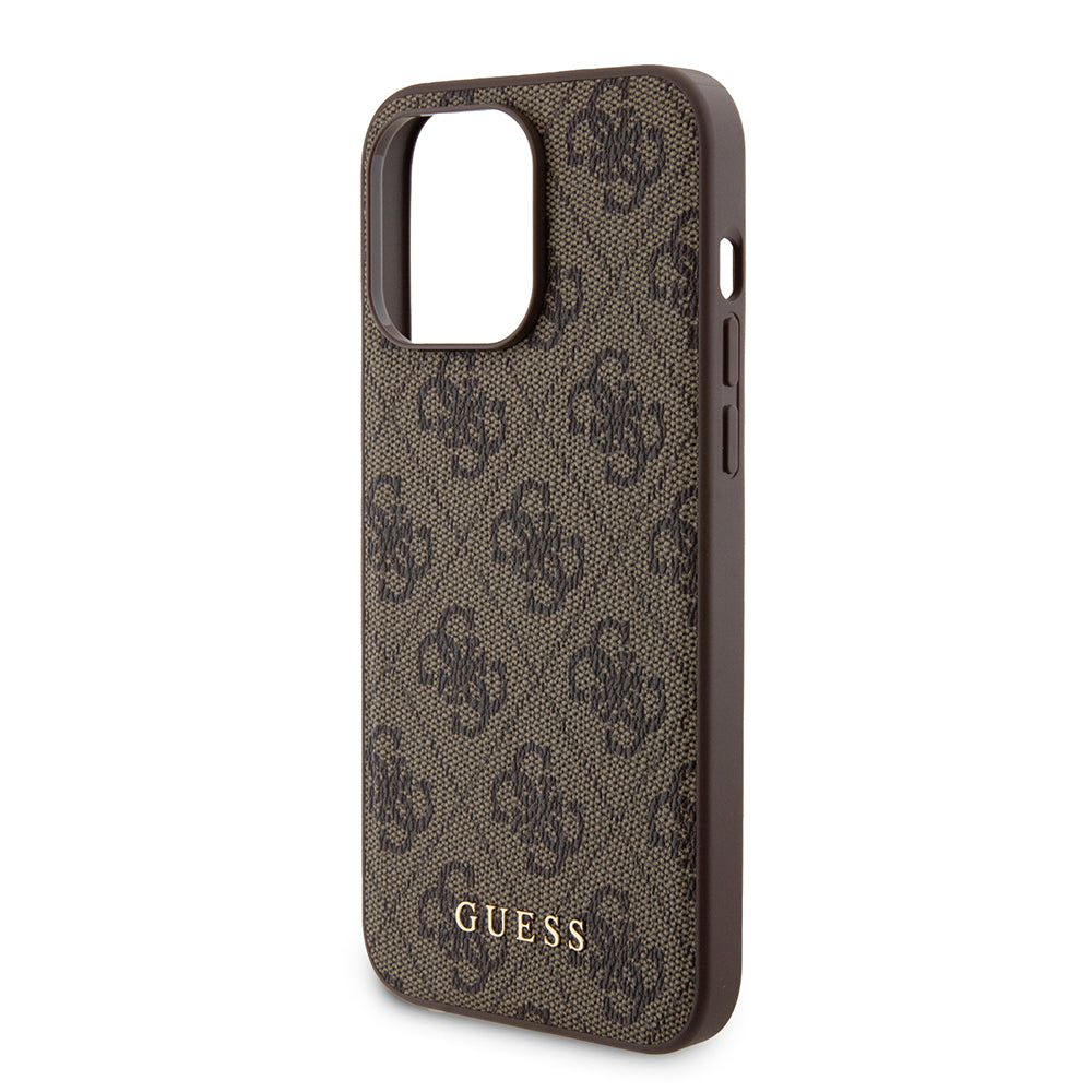 Θήκη MagSafe για Apple iPhone 15 Pro Max, Guess, Powerbank 4G Metal Logo, Καφέ