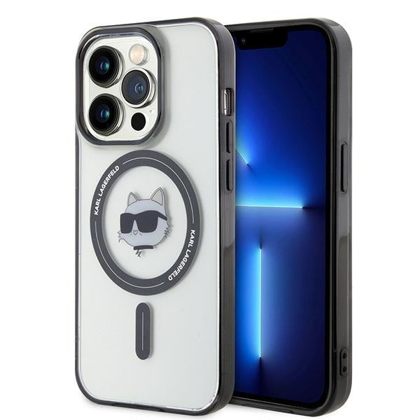 Θήκη MagSafe για Apple iPhone 15 Pro Max, Karl Lagerfeld, IML Choupette's Head, Διάφανη