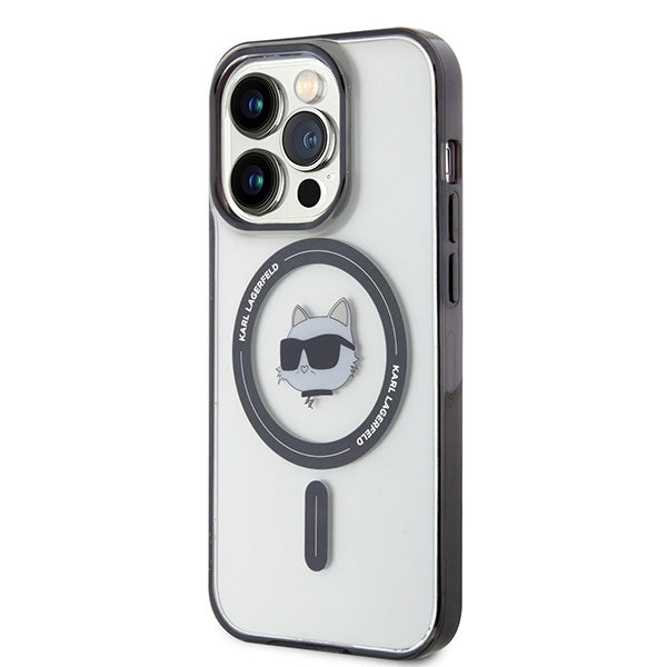 Θήκη MagSafe για Apple iPhone 15 Pro Max, Karl Lagerfeld, IML Choupette's Head, Διάφανη