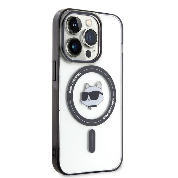 Θήκη MagSafe για Apple iPhone 15 Pro Max, Karl Lagerfeld, IML Choupette's Head, Διάφανη