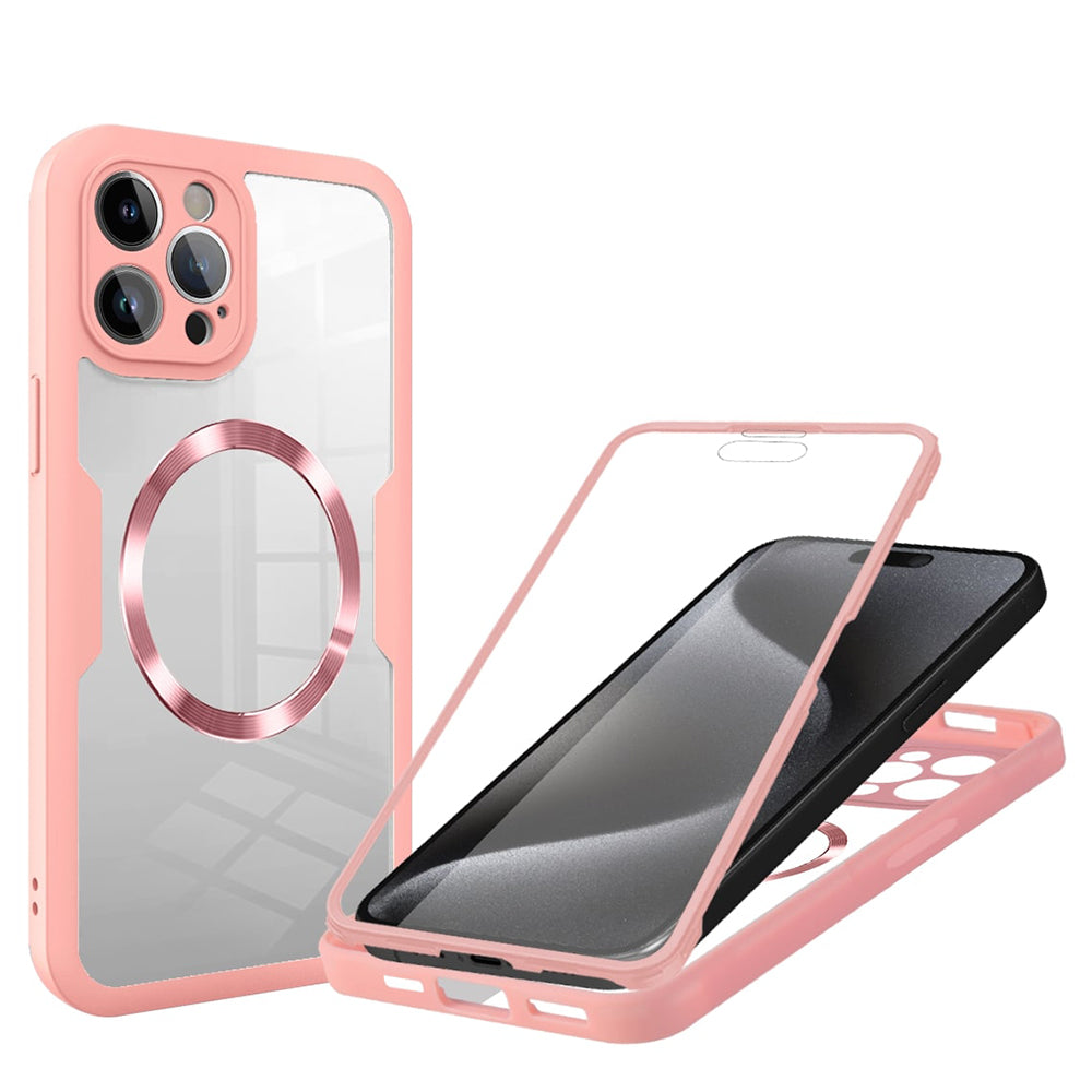 Θήκη MagSafe για Apple iPhone 15 Pro Max, Techsuit, ColorVerse 360, Ροζ