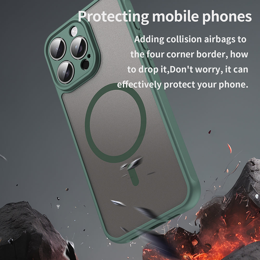 Θήκη MagSafe για Apple iPhone 15 Pro Max, Techsuit, HaloFrost II, Πράσινο