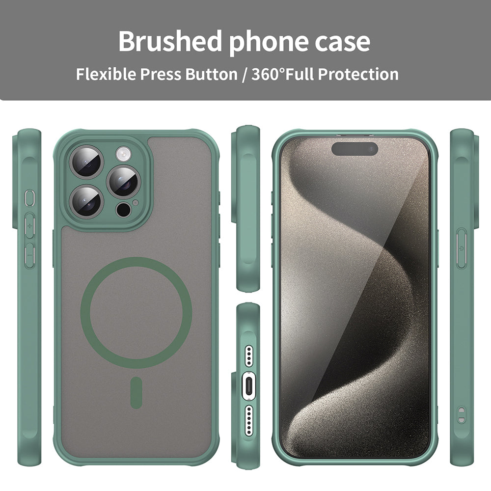 Θήκη MagSafe για Apple iPhone 15 Pro Max, Techsuit, HaloFrost II, Πράσινο