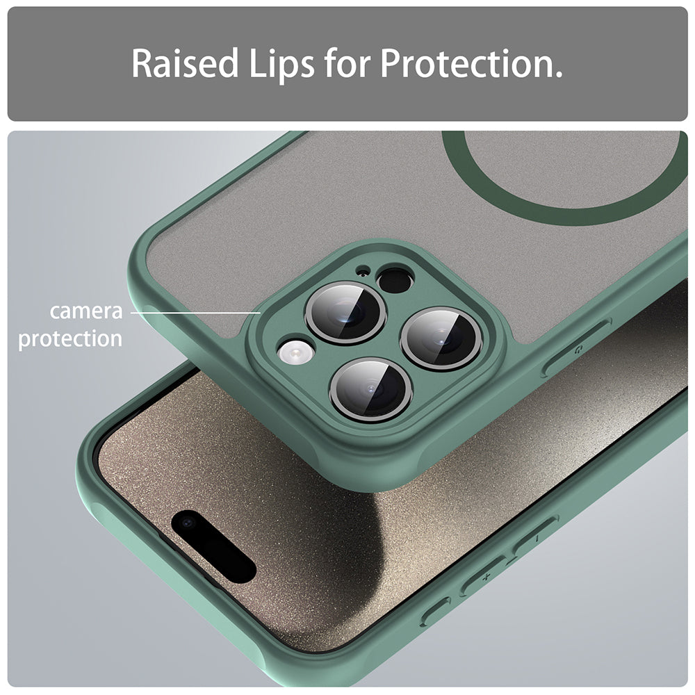 Θήκη MagSafe για Apple iPhone 15 Pro Max, Techsuit, HaloFrost II, Πράσινο