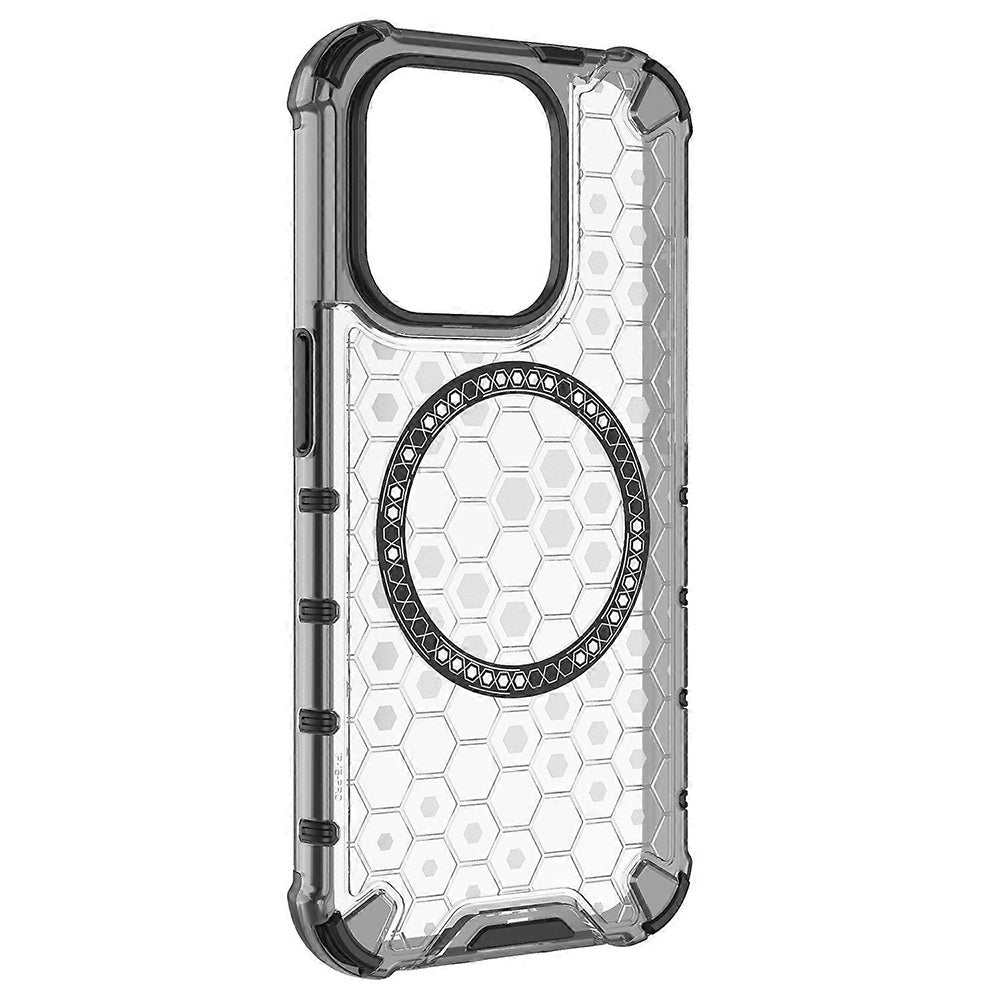 Θήκη MagSafe για Apple iPhone 15 Pro Max, Techsuit, HoneyComb Shield, Λευκή