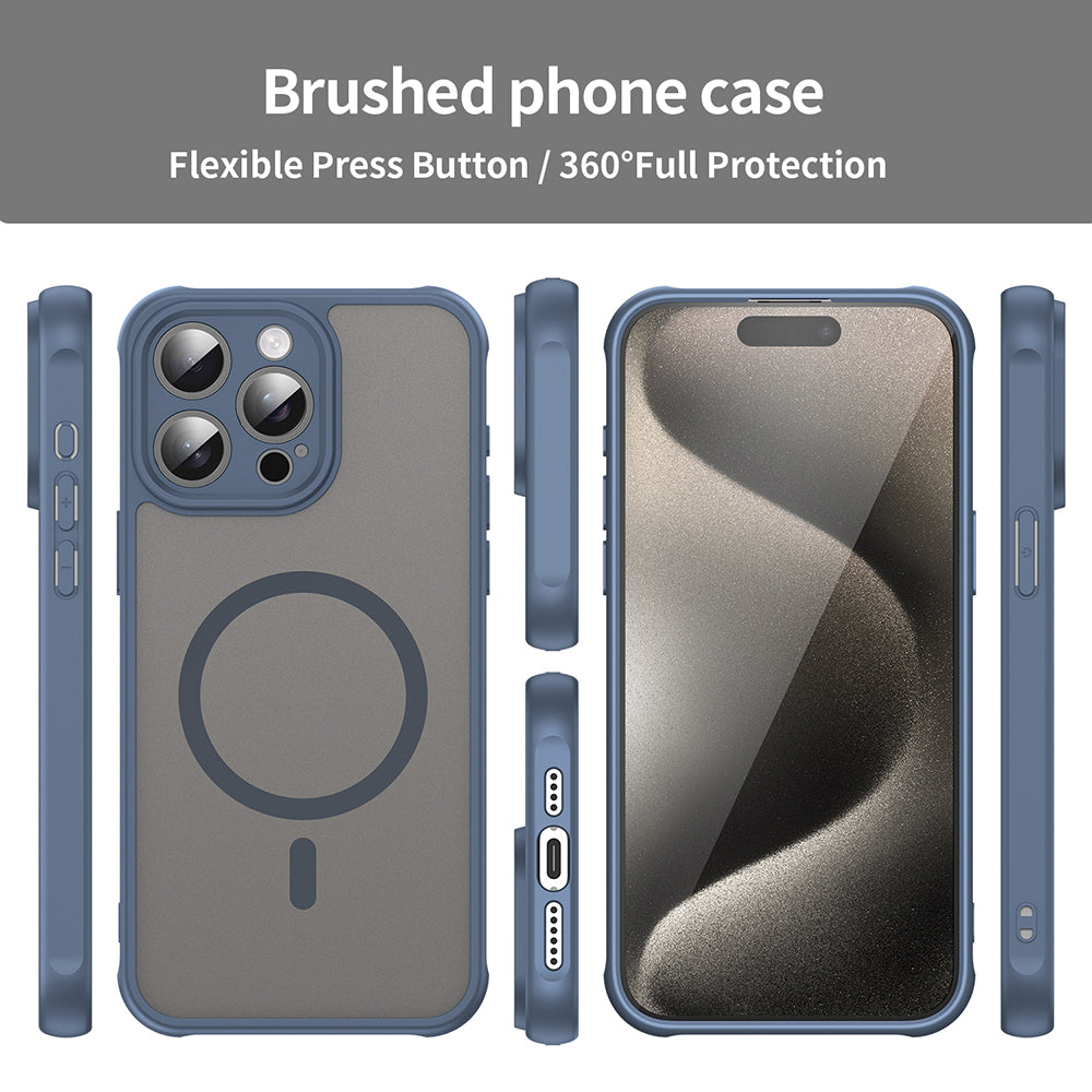 Θήκη MagSafe για Apple iPhone 15 Pro, Techsuit, HaloFrost II, Μπλε Σκούρο