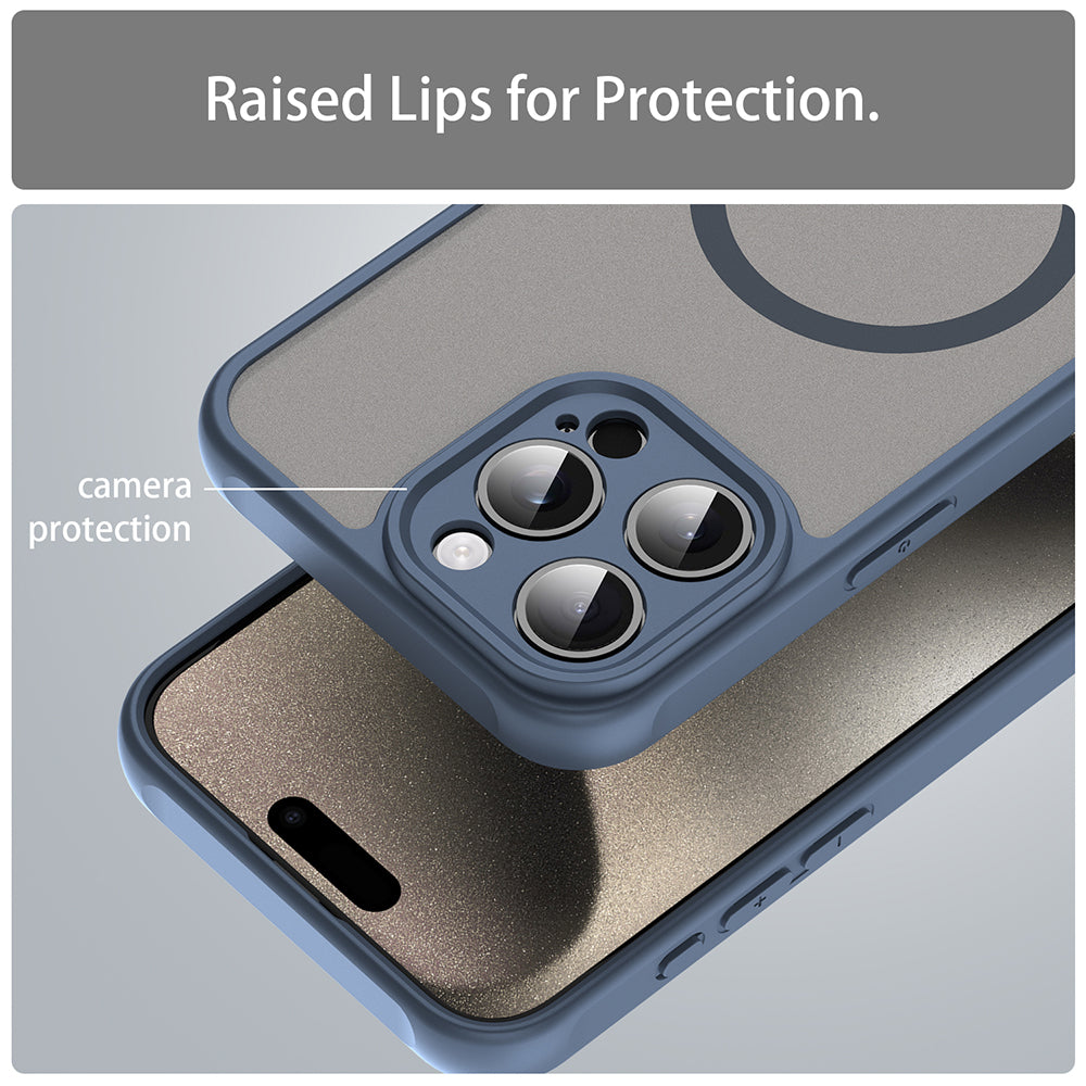 Θήκη MagSafe για Apple iPhone 15 Pro, Techsuit, HaloFrost II, Μπλε Σκούρο