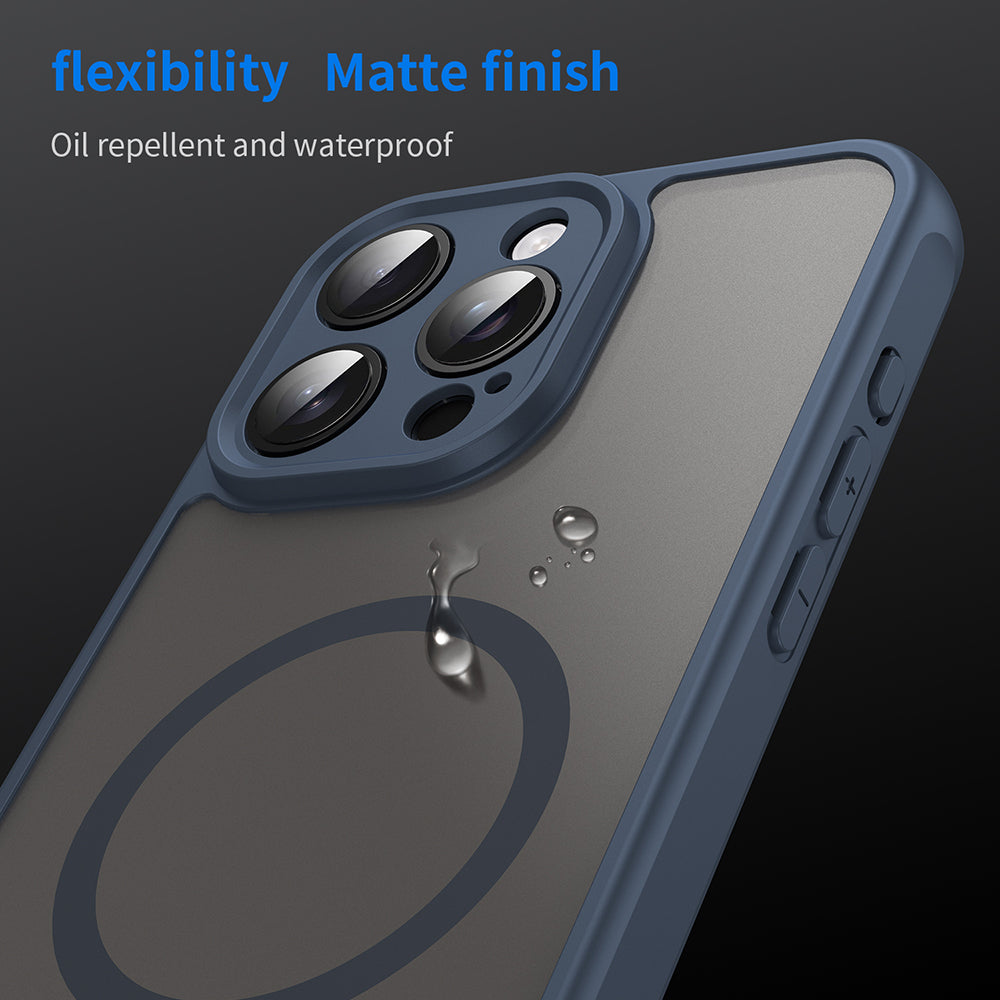 Θήκη MagSafe για Apple iPhone 15 Pro, Techsuit, HaloFrost II, Μπλε Σκούρο