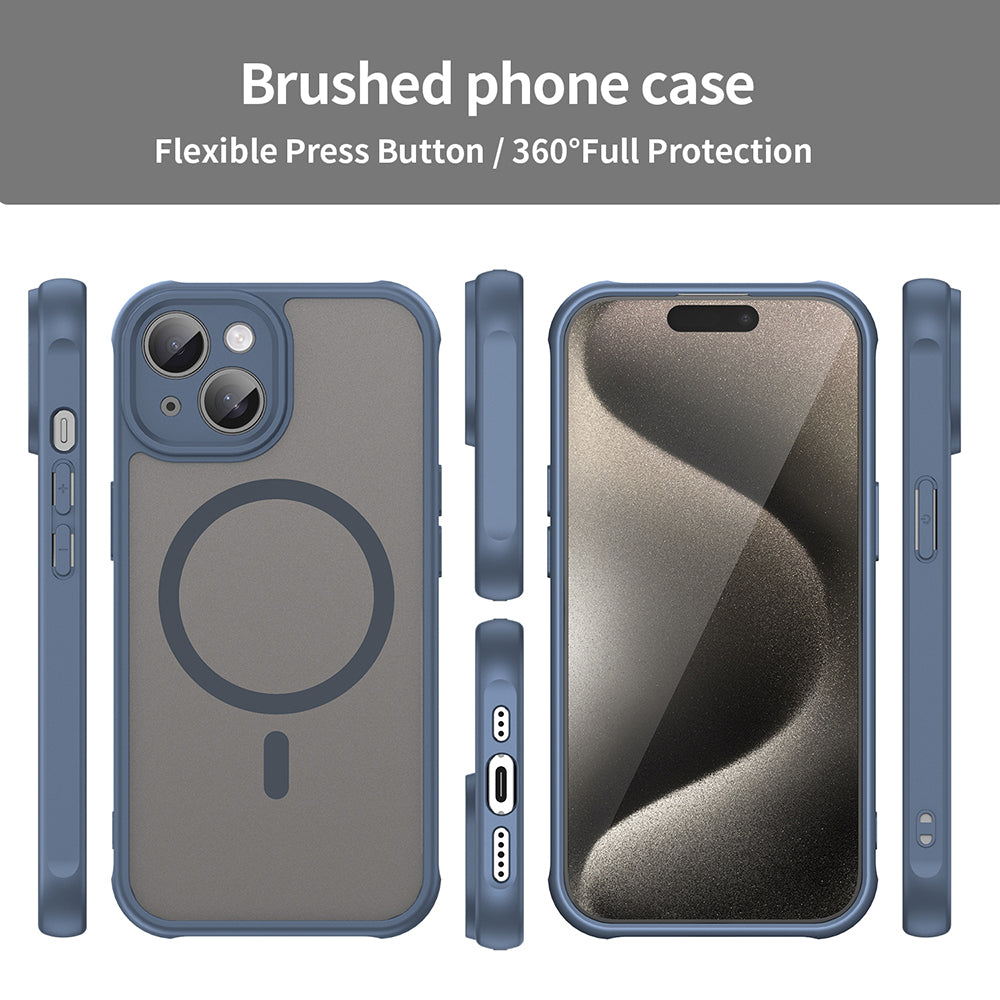 Θήκη MagSafe για Apple iPhone 15, Techsuit, HaloFrost II, Μπλε Σκούρο