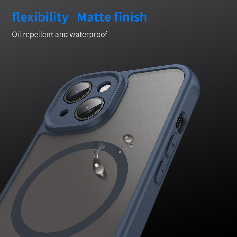 Θήκη MagSafe για Apple iPhone 15, Techsuit, HaloFrost II, Μπλε Σκούρο