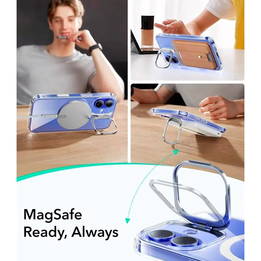 Θήκη MagSafe για Apple iPhone 16, ESR, Classic Hybrid Kickstand Slide, Διαφανής