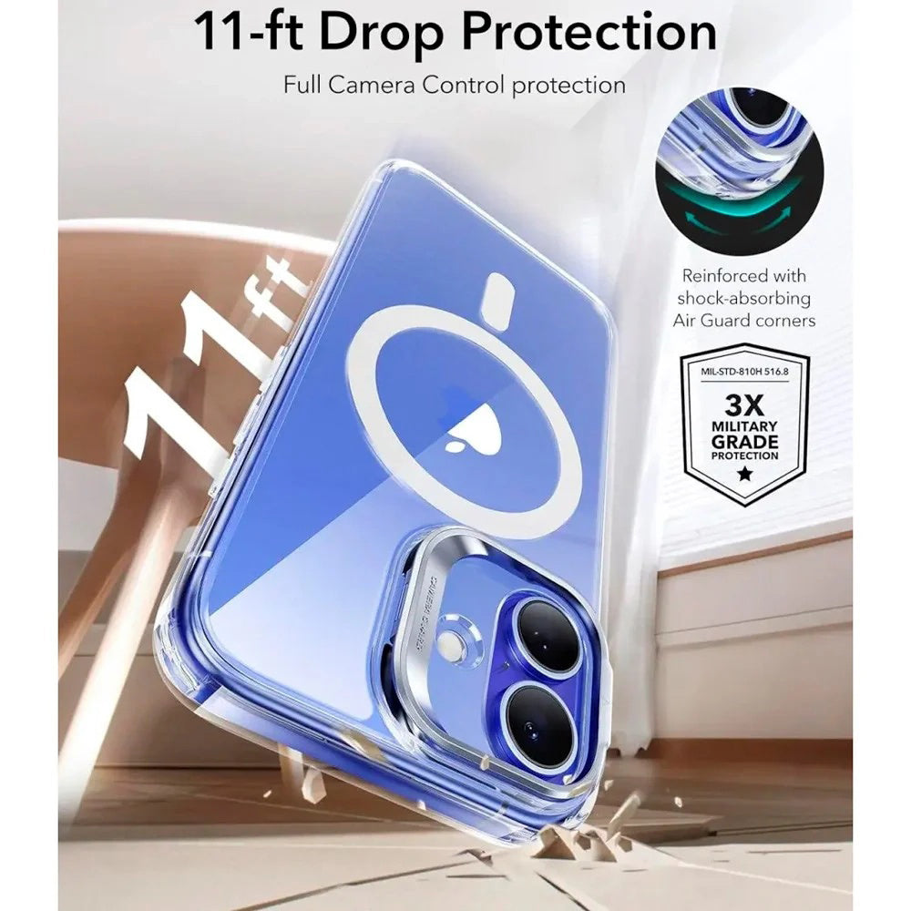 Θήκη MagSafe για Apple iPhone 16, ESR, Classic Hybrid Kickstand Slide, Διαφανής