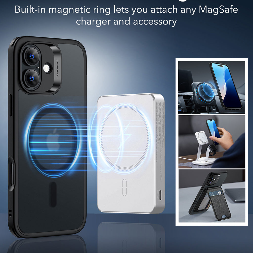 Θήκη MagSafe για Apple iPhone 16, ESR, Classic Hybrid, Ματ Μαύρη