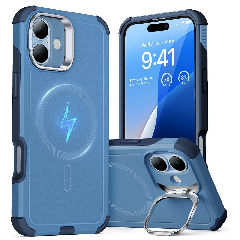 Θήκη MagSafe για Apple iPhone 16, ESR, Cyber Armor Kickstand, Μπλε